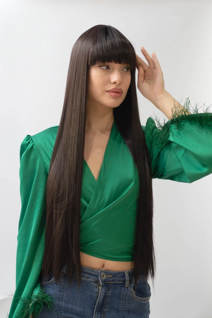 Доставка - Искусственный парик каштанового цвета №4 "Миранда"