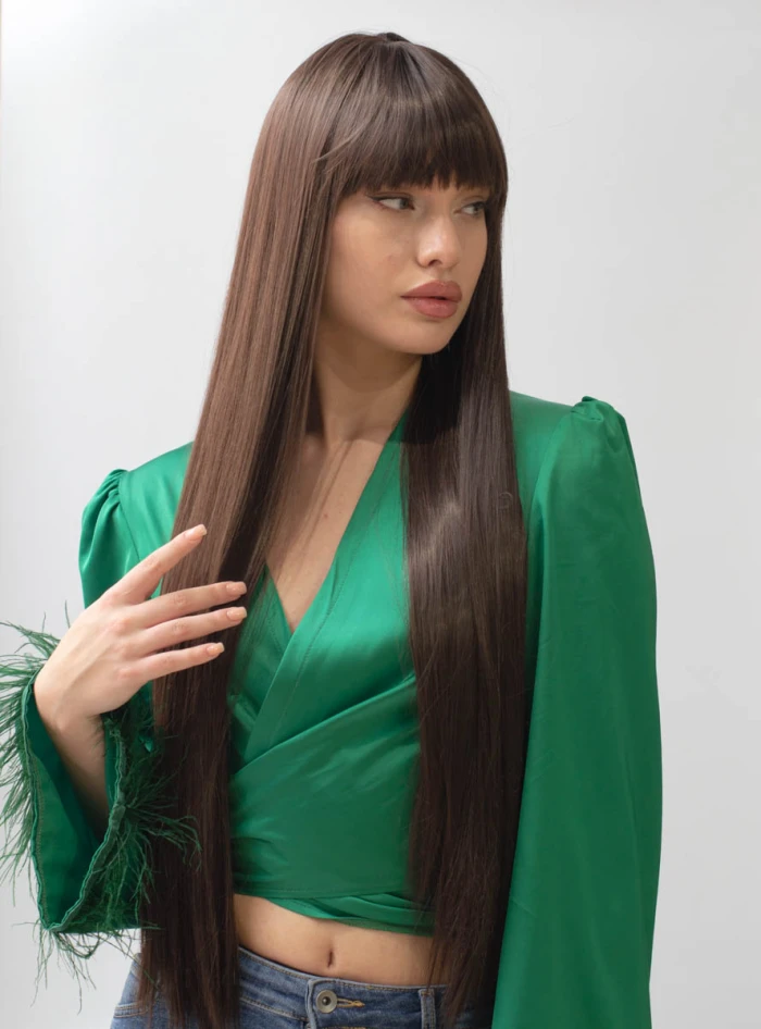 Доставка - Искусственный парик каштанового цвета №6 "Миранда"