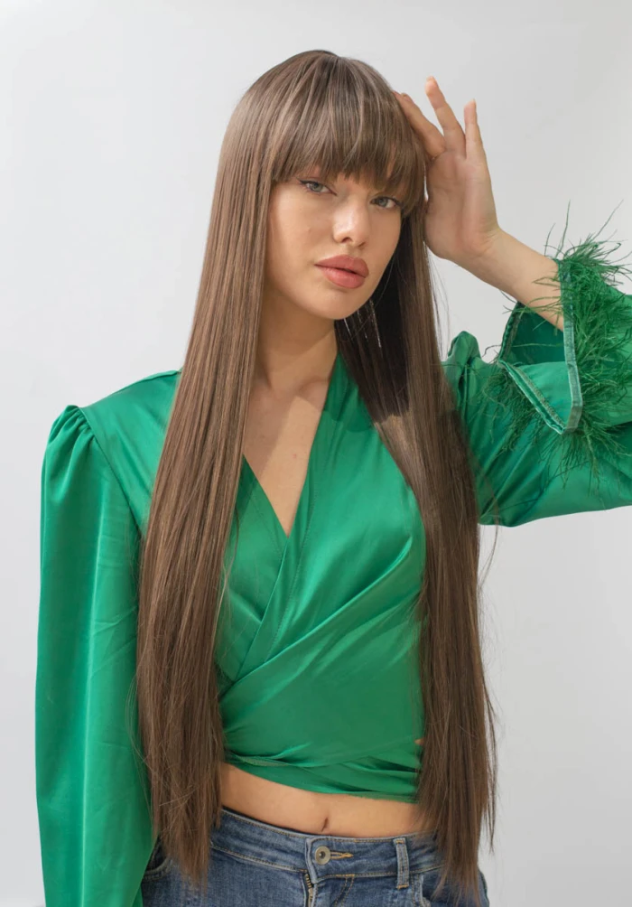 Доставка - Искусственный парик каштанового цвета №8 "Миранда"